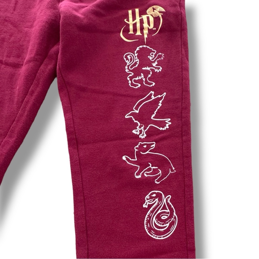 Harry Potter Women’s Size M Maroon Elastic w/Drawstring & Pockets Joggers - Picture 3 of 4